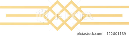 Gold geometric pattern forming rhombuses and horizontal lines creating an elegant and modern design, ideal for backgrounds, decorations, and graphic design projects 122801189