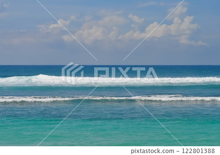 Melasti Beach is beautiful with white sand and blue sea water Melasti Beach is beautiful with white sand and blue sea water 122801388