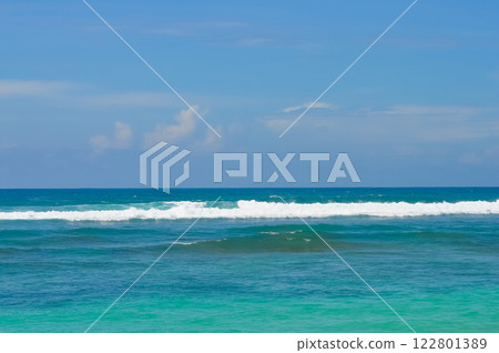 Melasti Beach is beautiful with white sand and blue sea water Melasti Beach is beautiful with white sand and blue sea water 122801389