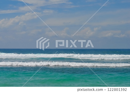 Melasti Beach is beautiful with white sand and blue sea water Melasti Beach is beautiful with white sand and blue sea water 122801392