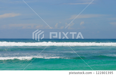 Melasti Beach is beautiful with white sand and blue sea water 122801395