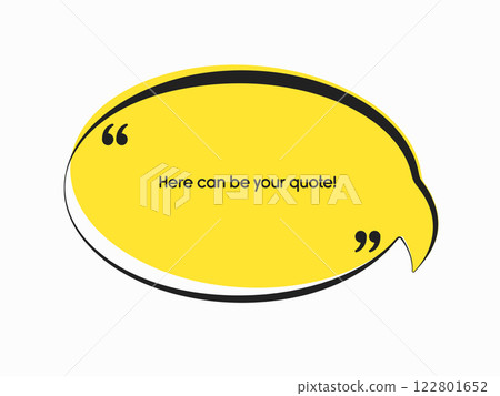 Speech bubble. Space for quote text, frame message 122801652