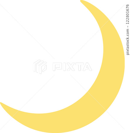 Yellow crescent moon illuminating the night sky, casting a soft glow and creating a serene, magical atmosphere filled with dreams and mystery under the stars Yellow crescent moon illuminating the night sky, casting a soft glow and creating a serene, magical atmosphere filled with dreams and mystery under the stars 122801676