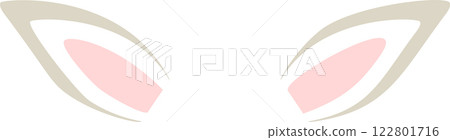 Charming vector illustration featuring two adorable bunny ears, ideal for enhancing Easter and spring celebrations, set against a clean white background for a delightful touch 122801716