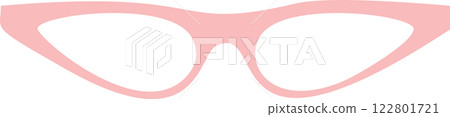 Pink cat eye glasses isolated on a white background represent fashion, style, and modern eyewear trends, adding a touch of elegance and sophistication Pink cat eye glasses isolated on a white background represent fashion, style, and modern eyewear trends, adding a touch of elegance and sophistication 122801721
