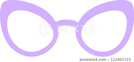 Lavender cat eye glasses frame spectacles represent fashion, style, and vision correction, adding a touch of elegance and sophistication to modern eyewear Lavender cat eye glasses frame spectacles represent fashion, style, and vision correction, adding a touch of elegance and sophistication to modern eyewear 122801723