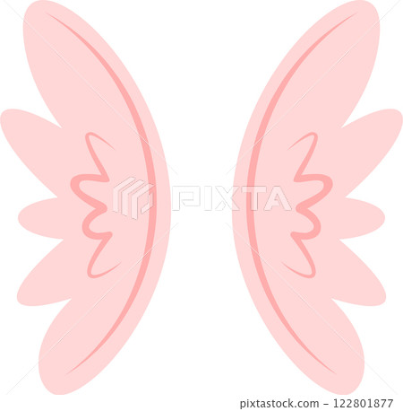Delicate pink angel wings inspire feelings of purity, innocence, and gentle grace, crafting a celestial and dreamy atmosphere filled with light and soft elegance 122801877