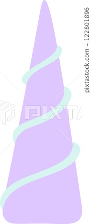 Featuring a magical purple unicorn horn adorned with light blue stripes spiraling around, capturing the essence of fantasy, fairy tales, and mythical creatures in a whimsical design Featuring a magical purple unicorn horn adorned with light blue stripes spiraling around, capturing the essence of fantasy, fairy tales, and mythical creatures in a whimsical design 122801896