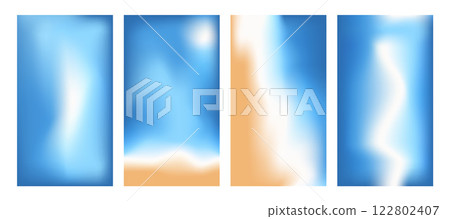 Blur beach gradient background . Gradation blue and orange beige background. Abstract backdrop sea water and sand. Ocean exotic wave. Vector tropical summer calm cover illustration. Blur beach gradient background . Gradation blue and orange beige background. Abstract backdrop sea water and sand. Ocean exotic wave. Vector tropical summer calm cover illustration. 122802407