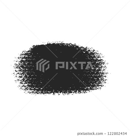 Collage grunge textured element . Dirty torn design shape by chalk or pencil isolated on white background. Grunge monochrome style painted decorative shape. Vector hand drawn illustration 122802434