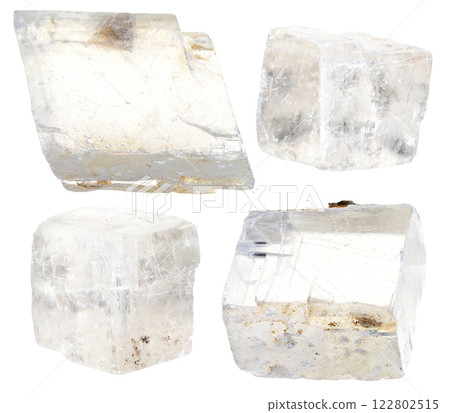 specimens of uncut iceland spar rocks cutout 122802515