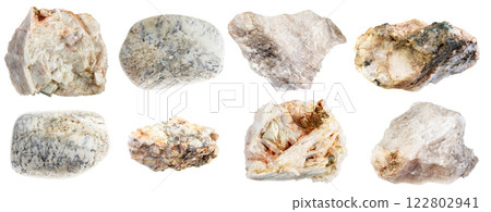 natural specimens of uncut albite rocks cutout 122802941