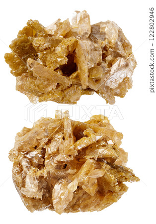 natural specimens of uncut cerussite rocks cutout 122802946