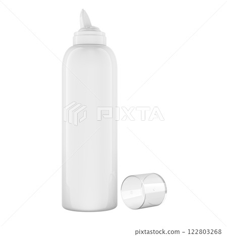 Spray Bottle with salt sea water for nasal cavity hygiene, 3D rendering 122803268