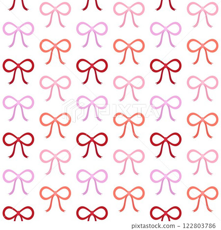Vector seamless pattern of flat colored bow tie 122803786
