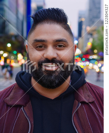 Portrait of person looking at camera 122804327