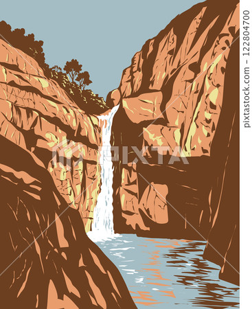Christopher Creek Gorge within Tonto National Forest in Arizona WPA Poster Art Christopher Creek Gorge within Tonto National Forest in Arizona WPA Poster Art 122804700