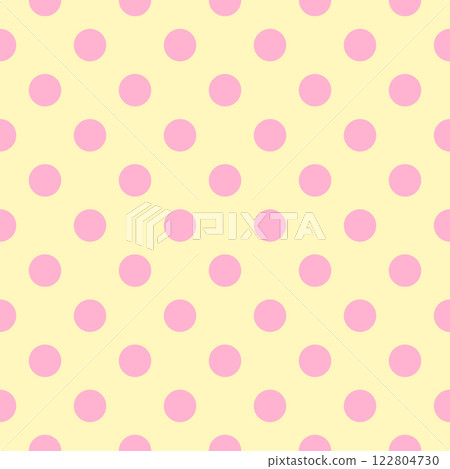 Cute Seamless Blend of Pink and Light Yellow. Polka dot pattern background 122804730
