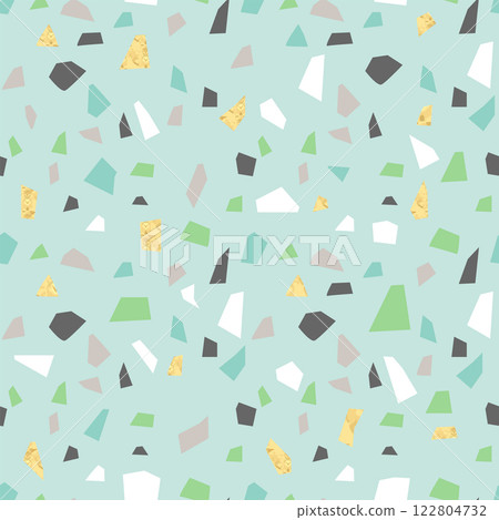 Eco Recycled Terrazzo Floor Seamless Pattern 122804732