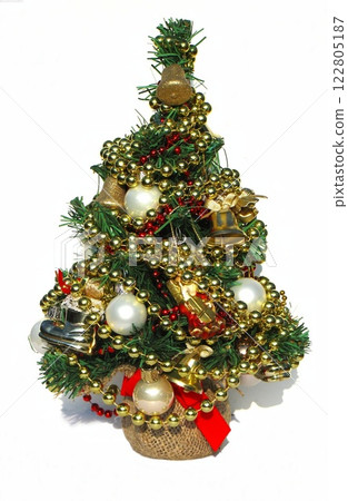 Christmas Tree with Ornaments and Holiday Decorations Christmas Tree with Ornaments and Holiday Decorations 122805187