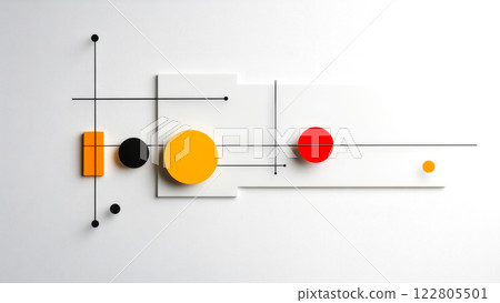 Subtle integration of business icons like graphs and arrows creates a stylish corporate look 122805501