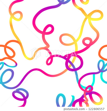 Seamless background lines swirl gradient. hand drawing. Not AI, Vector illustration 122806557