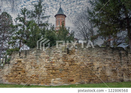 Saint Nicholas Church behind the old fortress walls. Iasi, Romania. Saint Nicholas Church behind the old fortress walls. Iasi, Romania. 122806568
