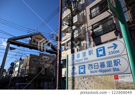 Entrance to Yanaka Ginza Shopping Street 122808049