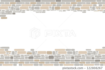 Wallpaper, frame and background made of bricks of various shapes. Wallpaper, frame and background made of bricks of various shapes. 122808267