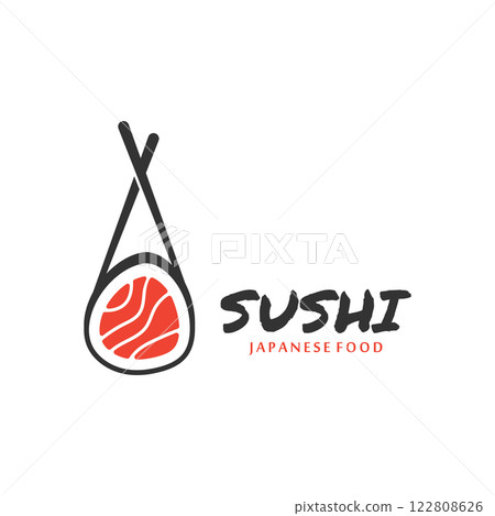 Sushi vector logo template, or Japanese specialties. Sushi vector logo template, or Japanese specialties. 122808626