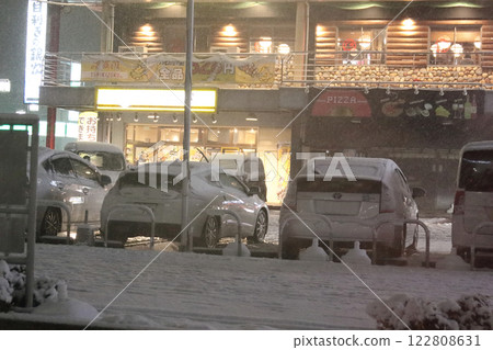 城市大雪:停車場場景 城市大雪:停車場場景 122808631