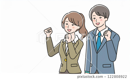 Young businessmen and businesswomen doing fist pumps 122808922