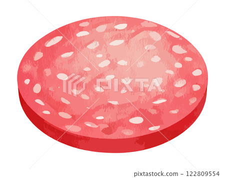 Watercolor ham illustration AI generation 122809554