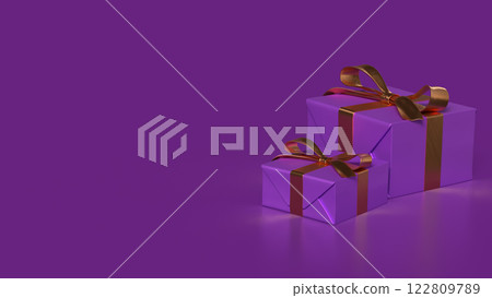 The Purple Gift box for Party or celebration concept 3d Rendering. The Purple Gift box for Party or celebration concept 3d Rendering. 122809789