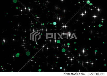 CG image of circular particles and sparkling stars 122810498