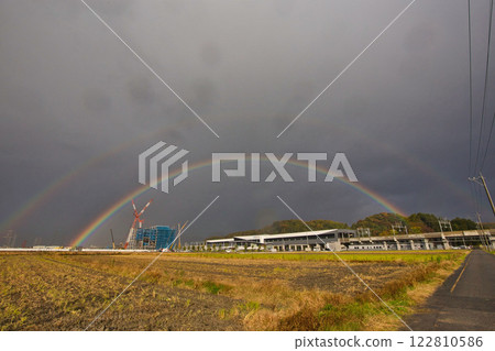 JR越前武生站上空的彩虹 122810586