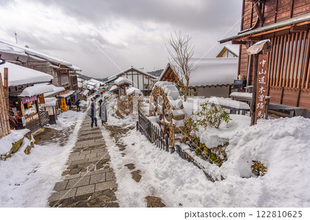 Magome-juku snow scene 122810625