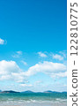 Rural scenery: Seto Inland Sea and islands under blue sky 122810775