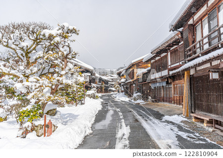 妻籠雪景 122810904