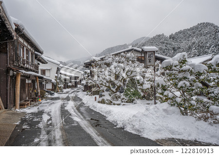 妻籠雪景 122810913