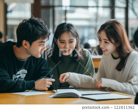 Students studying with their peers Students studying with their peers 122811362