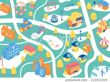 Cityscape Isometric 122811429