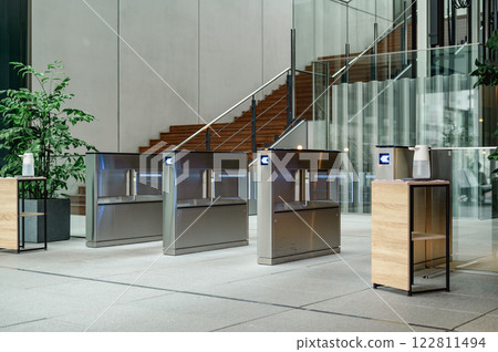 Security gate at the facility entrance 122811494
