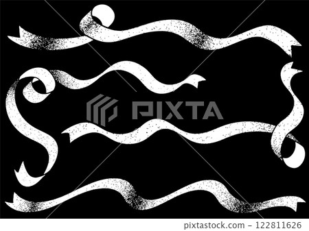 Girly ribbon frame set. Vector data. 122811626