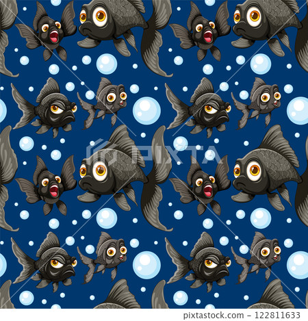 Playful Fish in Ocean Bubbles Playful Fish in Ocean Bubbles 122811633