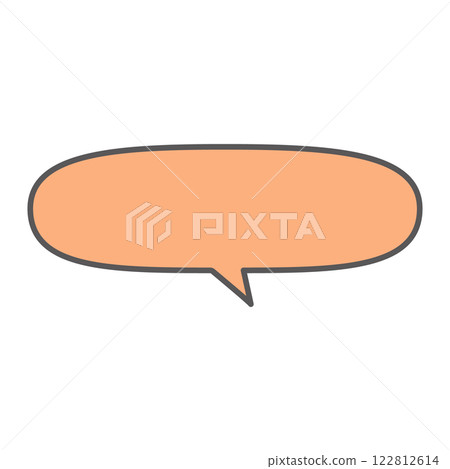 Simple and easy to use horizontal round speech bubble Simple and easy to use horizontal round speech bubble 122812614