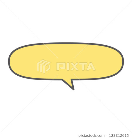 Simple and easy to use horizontal round speech bubble Simple and easy to use horizontal round speech bubble 122812615