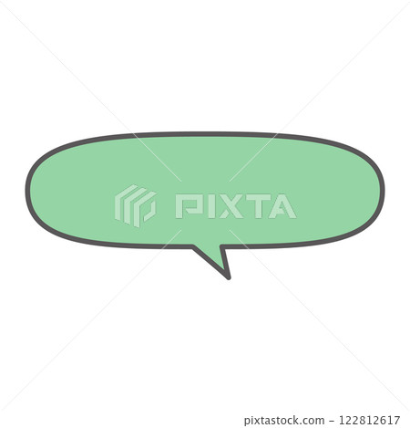 Simple and easy to use horizontal round speech bubble Simple and easy to use horizontal round speech bubble 122812617