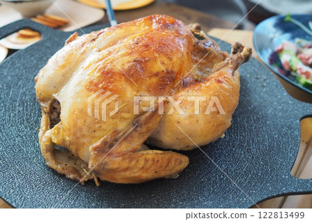 Roast chicken for Christmas dinner 122813499