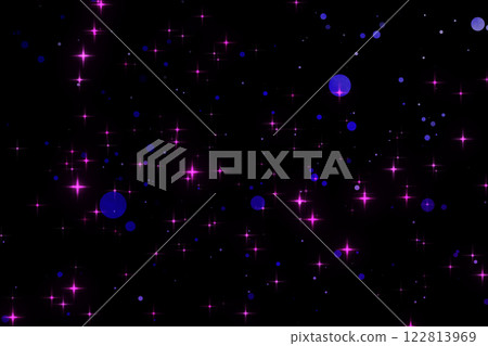 CG image of circular particles and sparkling dark pink stars CG image of circular particles and sparkling dark pink stars 122813969
